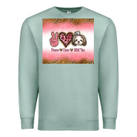 Seafoam peace love shih tzu Premium Sweatshirt - Jasminsmagicworld