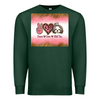 Sports Green peace love shih tzu Premium Sweatshirt - Jasminsmagicworld