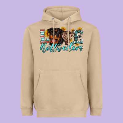 Love Rottweilers Heavyweight Hoodie Designed By Artiststas