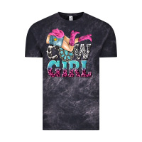 Cloud Black cow girl Vintage Tee - texasbilliewilder