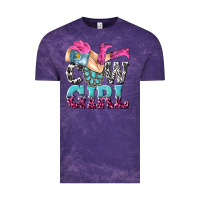 Cloud Purple cow girl Vintage Tee - texasbilliewilder