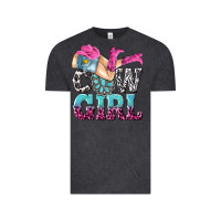 Vintage Black cow girl Vintage Tee - texasbilliewilder