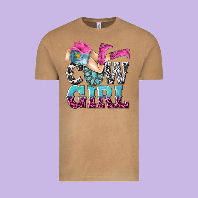 Cow Girl Vintage Tee Designed By Texasbilliewilder