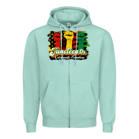 Seafoam juneteenth celebrate freedom Zipper Hoodie - HRA Design Shop
