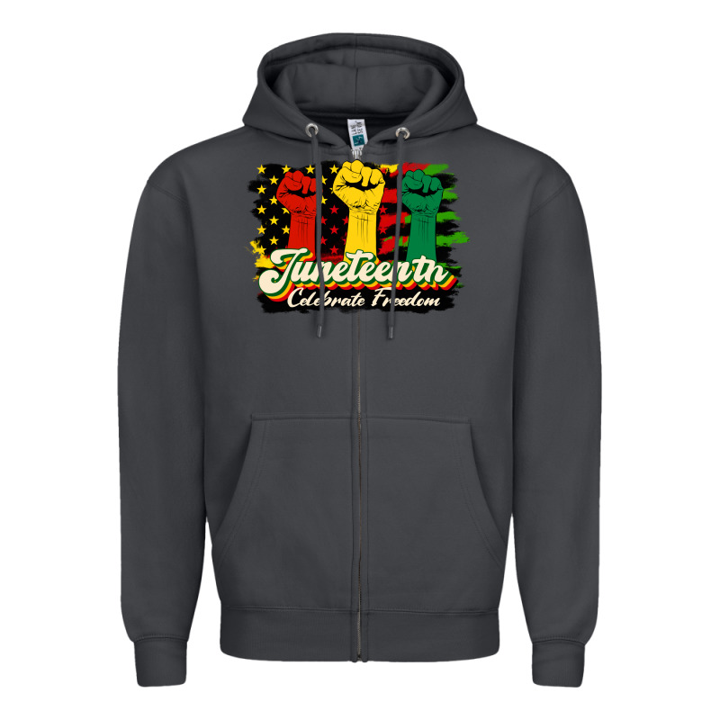 Juneteenth Celebrate Freedom Zipper Hoodie by HRA Design Shop | Teevron