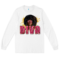 White Diva juneteenth Long Sleeve Tee - Zillion Design Studio