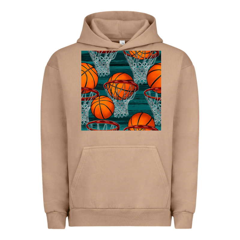 Basketball Hoop Seamless Pattern Urban Hoodie by BundleAndBundleShop | Teevron
