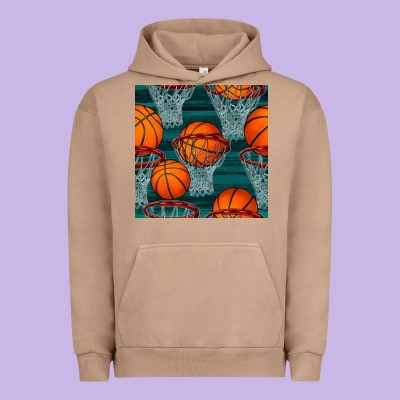 Basketball Hoop Seamless Pattern Urban Hoodie Designed By Bundleandbundleshop