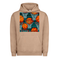 Pigment Burro basketball hoop seamless pattern Urban Hoodie - BundleAndBundleShop