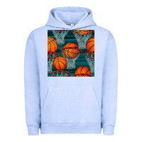 Pigment Grape Ice basketball hoop seamless pattern Urban Hoodie - BundleAndBundleShop