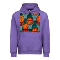Tulip basketball hoop seamless pattern Urban Hoodie - BundleAndBundleShop