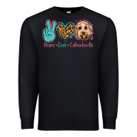 Black peace love labradoodle Premium Sweatshirt - Jasminsmagicworld