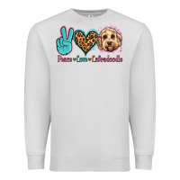 Dove Grey peace love labradoodle Premium Sweatshirt - Jasminsmagicworld