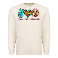 Sandshell peace love labradoodle Premium Sweatshirt - Jasminsmagicworld