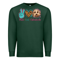 Sports Green peace love labradoodle Premium Sweatshirt - Jasminsmagicworld