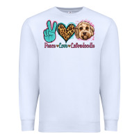 White peace love labradoodle Premium Sweatshirt - Jasminsmagicworld