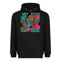 Black western rodeo seamless Heavyweight Hoodie - Artiststas