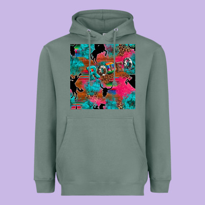 Western Rodeo Seamless Heavyweight Hoodie Designed By Artiststas