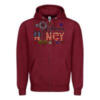 Burgundy america honey Zipper Hoodie - CowhideDigitalArt