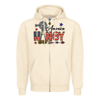 Sandshell america honey Zipper Hoodie - CowhideDigitalArt