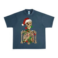 Midnight Navy Christmas Skeleton Urban Heavy Tee - RanaPortraitStore