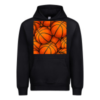 Black basketball seamless pattern Urban Hoodie - BundleAndBundleShop