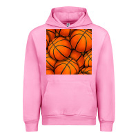 Fuchsia Pink basketball seamless pattern Urban Hoodie - BundleAndBundleShop