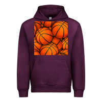 Mauve Wine basketball seamless pattern Urban Hoodie - BundleAndBundleShop