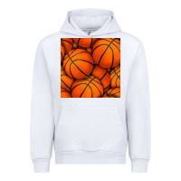 White basketball seamless pattern Urban Hoodie - BundleAndBundleShop