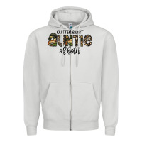 Dove Grey auntie Zipper Hoodie - CowhideDigitalArt