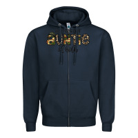 Navy auntie Zipper Hoodie - CowhideDigitalArt