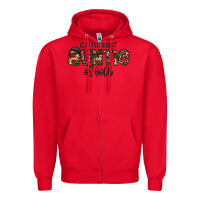 Red auntie Zipper Hoodie - CowhideDigitalArt