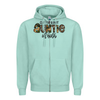 Seafoam auntie Zipper Hoodie - CowhideDigitalArt