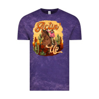 Cloud Purple cowgirl actin up Vintage Tee - texasbilliewilder