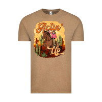 Vintage Coffee cowgirl actin up Vintage Tee - texasbilliewilder