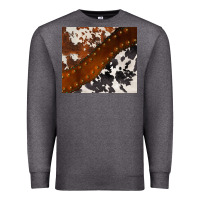 Charcoal Heather cowhide leather Premium Sweatshirt - BarkalooDesign