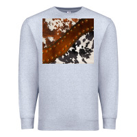 Heather Grey cowhide leather Premium Sweatshirt - BarkalooDesign