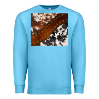 Ocean Blue cowhide leather Premium Sweatshirt - BarkalooDesign