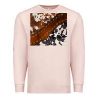 Pale Pink cowhide leather Premium Sweatshirt - BarkalooDesign