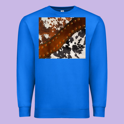 Cowhide Leather Premium Sweatshirt Designed By Barkaloodesign