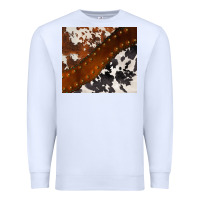 White cowhide leather Premium Sweatshirt - BarkalooDesign