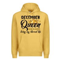 Antique Gold december queen faith and favor living my blessed l Premium Hoodie - MaliasSmallBusiness