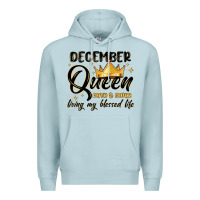 Blue Mist december queen faith and favor living my blessed l Premium Hoodie - MaliasSmallBusiness
