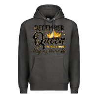 Charcoal Heather december queen faith and favor living my blessed l Premium Hoodie - MaliasSmallBusiness
