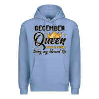 Colony Blue december queen faith and favor living my blessed l Premium Hoodie - MaliasSmallBusiness