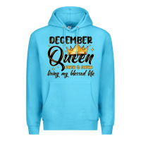 Ocean Blue december queen faith and favor living my blessed l Premium Hoodie - MaliasSmallBusiness