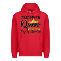 Red december queen faith and favor living my blessed l Premium Hoodie - MaliasSmallBusiness