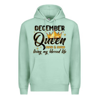 Seafoam december queen faith and favor living my blessed l Premium Hoodie - MaliasSmallBusiness