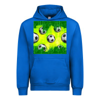 Cobalt soccer balls with field  and tactics seamless pattern Urban Hoodie - BundleAndBundleShop