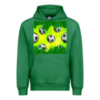 Emerald soccer balls with field  and tactics seamless pattern Urban Hoodie - BundleAndBundleShop